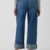 Laag uitgesneden, loszittende '90s Easy Crop-Jeans