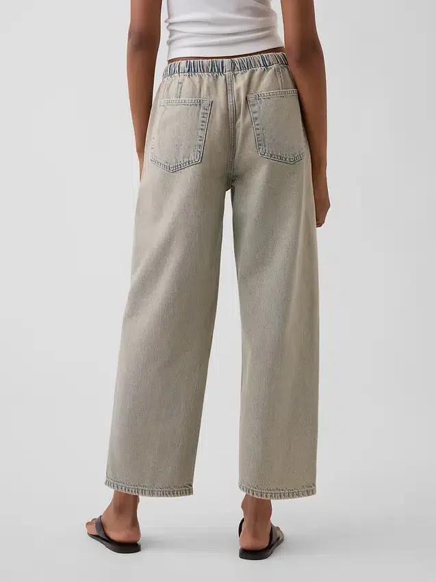 Laag uitgesneden, loszittende '90s Easy Crop-Jeans