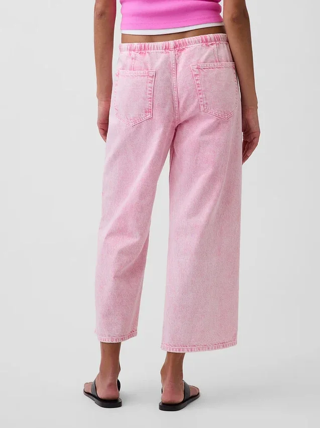 Laag uitgesneden, loszittende '90s Easy Crop-Jeans