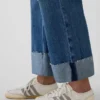 Laag uitgesneden, loszittende '90s Easy Crop-Jeans