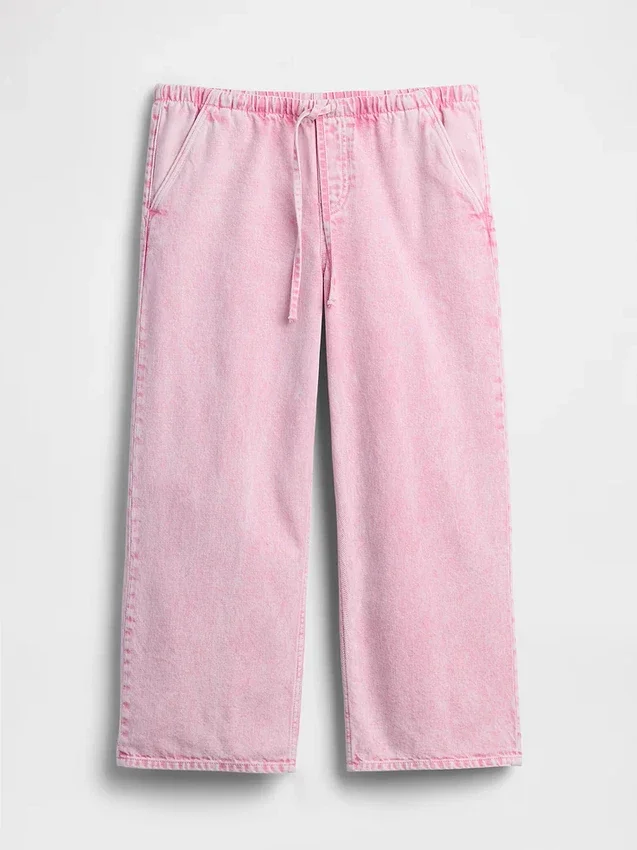 Laag uitgesneden, loszittende '90s Easy Crop-Jeans