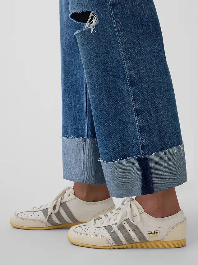 Laag uitgesneden, loszittende '90s Easy Crop-Jeans
