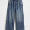 Laag uitgesneden, loszittende '90s Easy Crop-Jeans