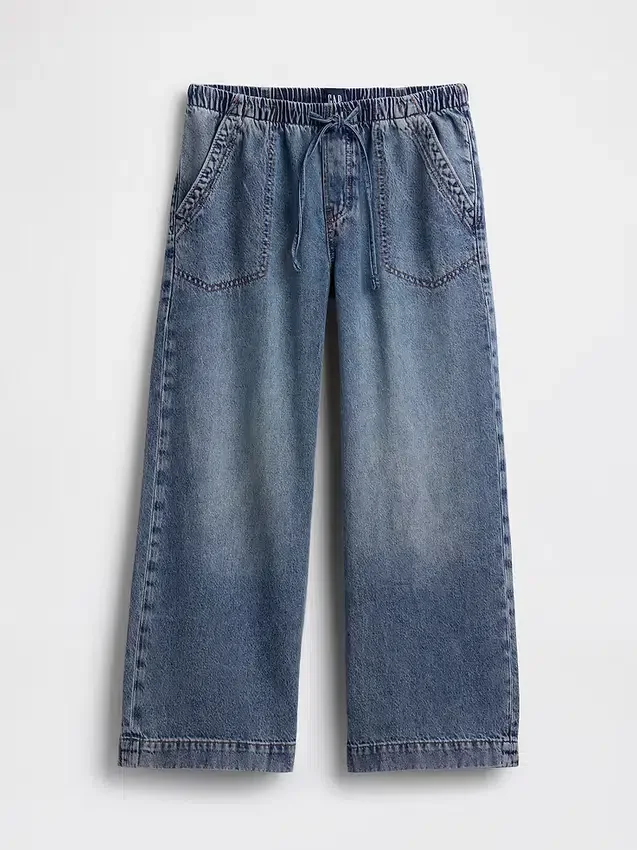 Laag uitgesneden, loszittende '90s Easy Crop-Jeans