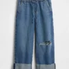 Laag uitgesneden, loszittende '90s Easy Crop-Jeans