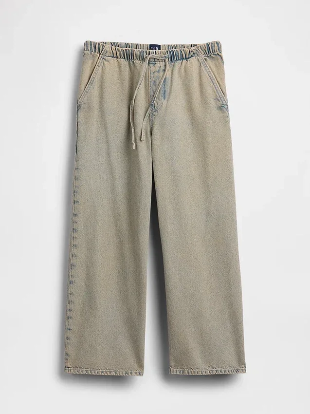 Laag uitgesneden, loszittende '90s Easy Crop-Jeans