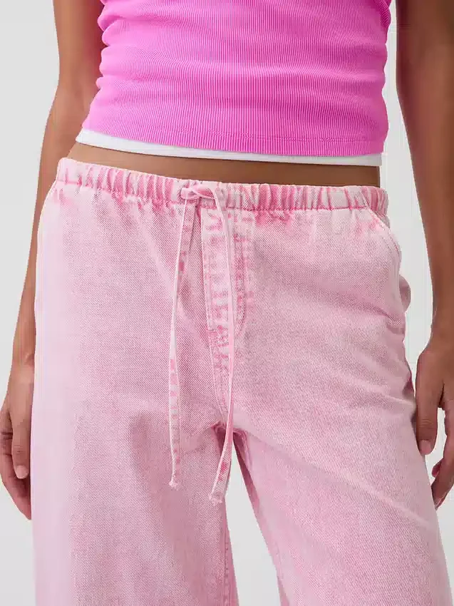 Laag uitgesneden, loszittende '90s Easy Crop-Jeans