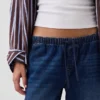 Laag uitgesneden, loszittende '90s Easy Crop-Jeans