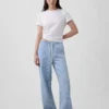 Laag uitgesneden, ultrazachte, comfortabele '90s-stijl loszittende gestreepte Jeans