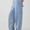 Laag uitgesneden, ultrazachte, comfortabele '90s-stijl loszittende gestreepte Jeans