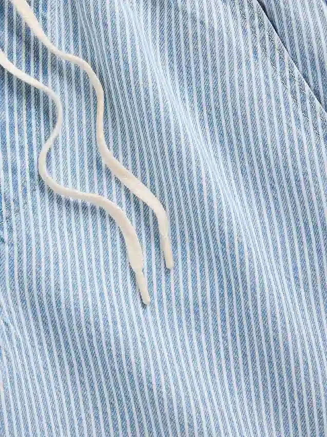 Laag uitgesneden, ultrazachte, comfortabele '90s-stijl loszittende gestreepte Jeans