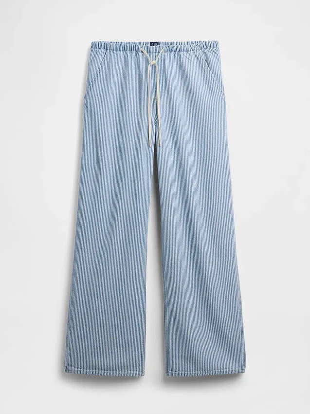 Laag uitgesneden, ultrazachte, comfortabele '90s-stijl loszittende gestreepte Jeans