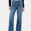 Laag uitgesneden, ultrazachte, loszittende Jeans in jaren '90-stijl