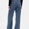 Laag uitgesneden, ultrazachte, loszittende Jeans in jaren '90-stijl