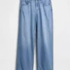 Laag uitgesneden, ultrazachte, loszittende Jeans in jaren '90-stijl