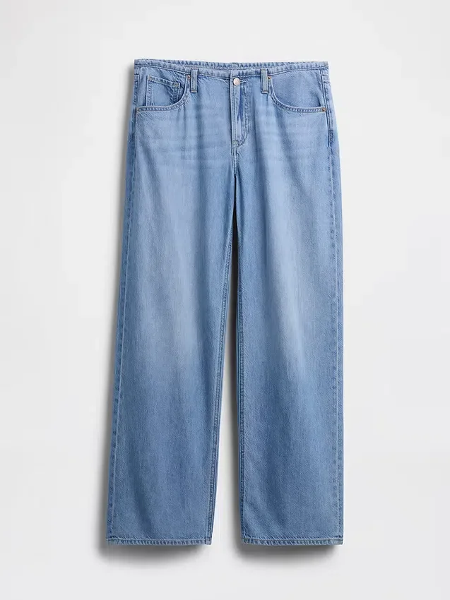 Laag uitgesneden, ultrazachte, loszittende Jeans in jaren '90-stijl