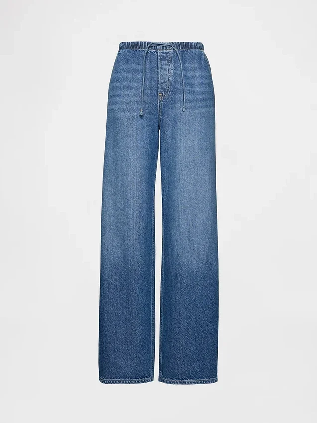 Laag uitgesneden, ultrazachte, loszittende Jeans in jaren '90-stijl