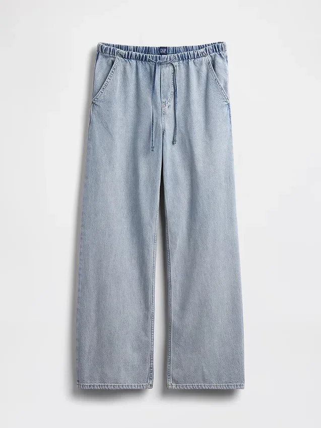 Laag uitgesneden, ultrazachte, loszittende Jeans in jaren '90-stijl