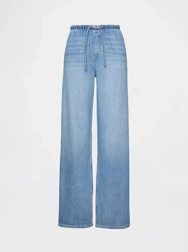 Laag uitgesneden, ultrazachte, loszittende Jeans in jaren '90-stijl