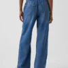Laag uitgesneden, ultrazachte, loszittende Jeans in jaren '90-stijl met dolfinzoom