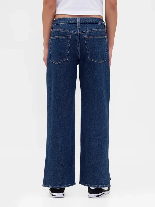 Laaggetailleerde '90s-Jeans met trekkoord en losse pasvorm