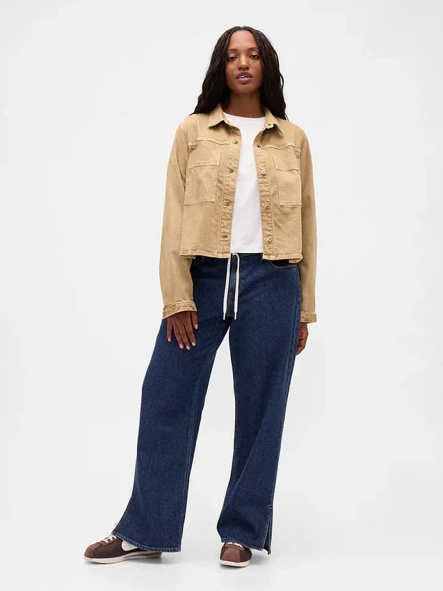 Laaggetailleerde '90s-Jeans met trekkoord en losse pasvorm
