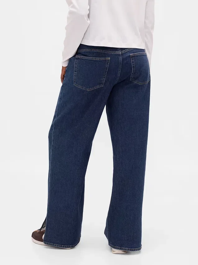 Laaggetailleerde '90s-Jeans met trekkoord en losse pasvorm