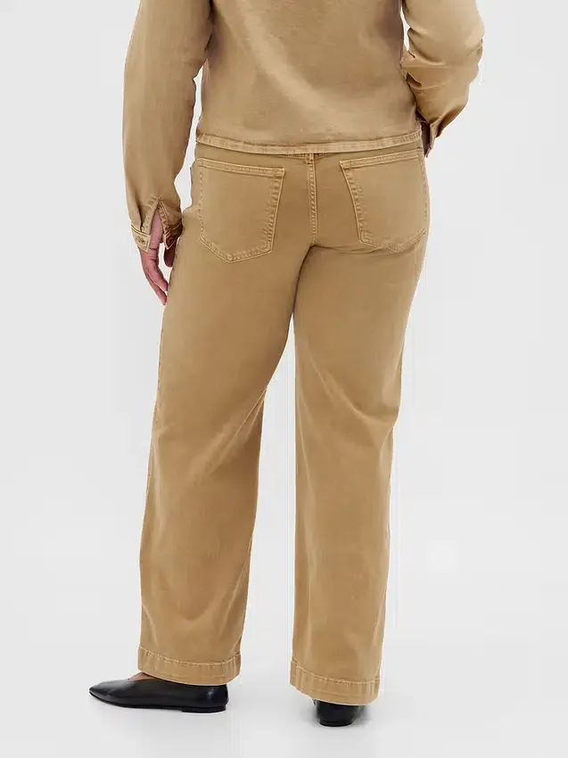 Laaggetailleerde '90s losse micro-riemjeans