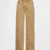 Laaggetailleerde '90s losse micro-riemjeans