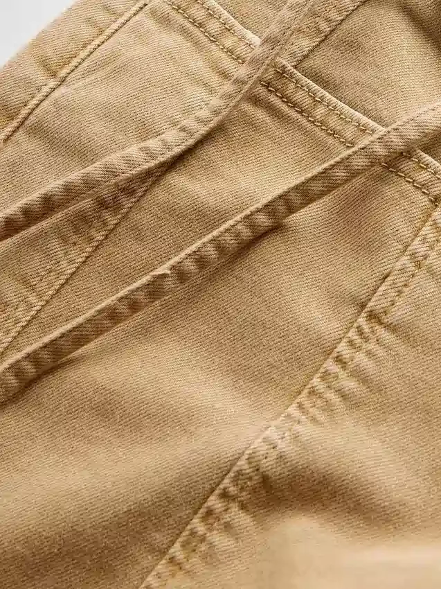 Laaggetailleerde '90s losse micro-riemjeans