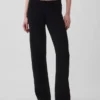 Laaggetailleerde katoenmix-trui met bootcut-stijl als broek