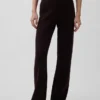 Laaggetailleerde katoenmix-trui met bootcut-stijl als broek