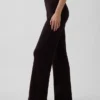 Laaggetailleerde katoenmix-trui met bootcut-stijl als broek