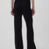 Laaggetailleerde katoenmix-trui met bootcut-stijl als broek