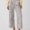Laaggetailleerde, loszittende, cropped gestreepte Jeans in jaren '90-stijl