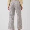 Laaggetailleerde, loszittende, cropped gestreepte Jeans in jaren '90-stijl