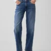 Laaggetailleerde, loszittende Jeans in jaren ’90-stijl