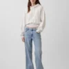 Laaggetailleerde, loszittende Jeans met zijstrepen in jaren '90-stijl