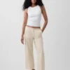 Laaggetailleerde, ultrazachte, loszittende cropped Jeans in jaren ’90-stijl