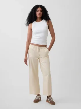 Laaggetailleerde, ultrazachte, loszittende cropped Jeans in jaren ’90-stijl