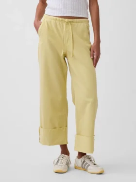 Laaggetailleerde, ultrazachte, loszittende cropped Jeans in jaren ’90-stijl