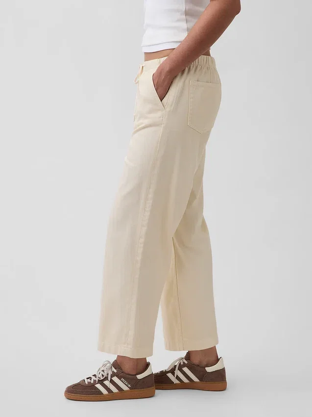 Laaggetailleerde, ultrazachte, loszittende cropped Jeans in jaren ’90-stijl