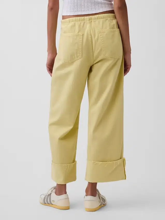 Laaggetailleerde, ultrazachte, loszittende cropped Jeans in jaren ’90-stijl