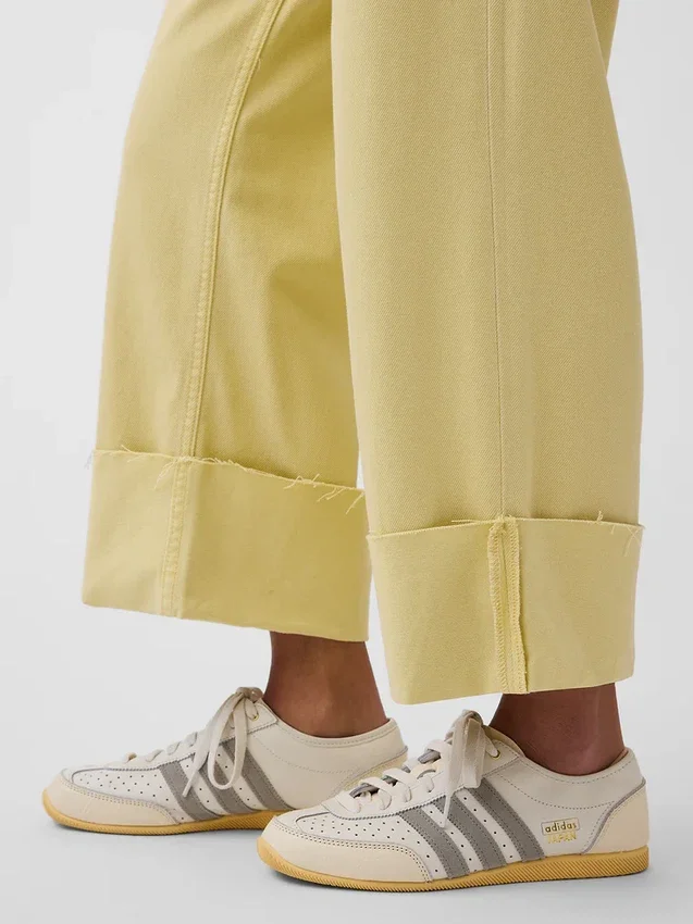 Laaggetailleerde, ultrazachte, loszittende cropped Jeans in jaren ’90-stijl