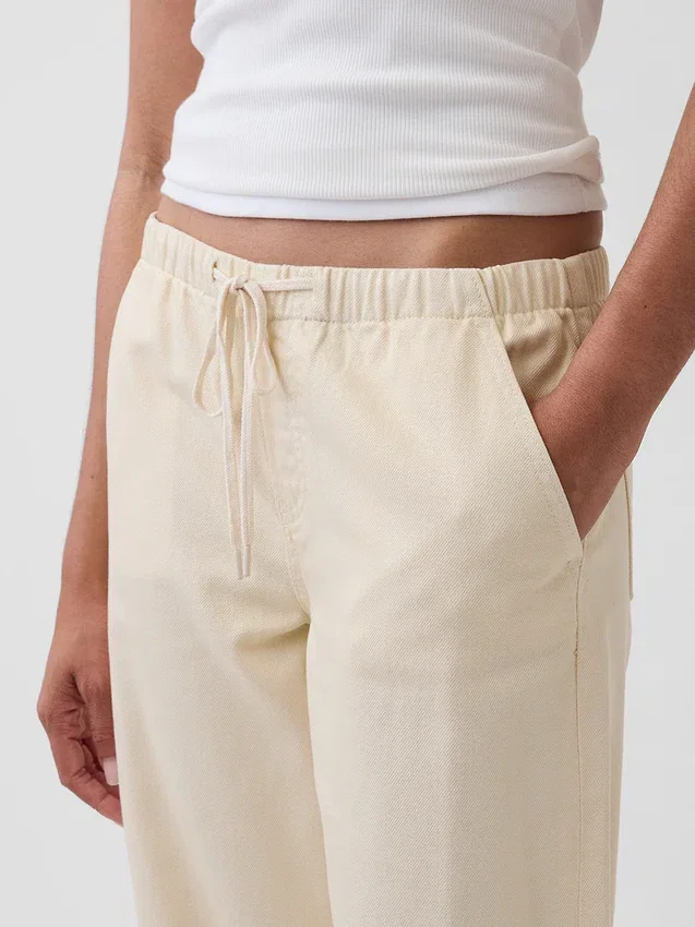 Laaggetailleerde, ultrazachte, loszittende cropped Jeans in jaren ’90-stijl