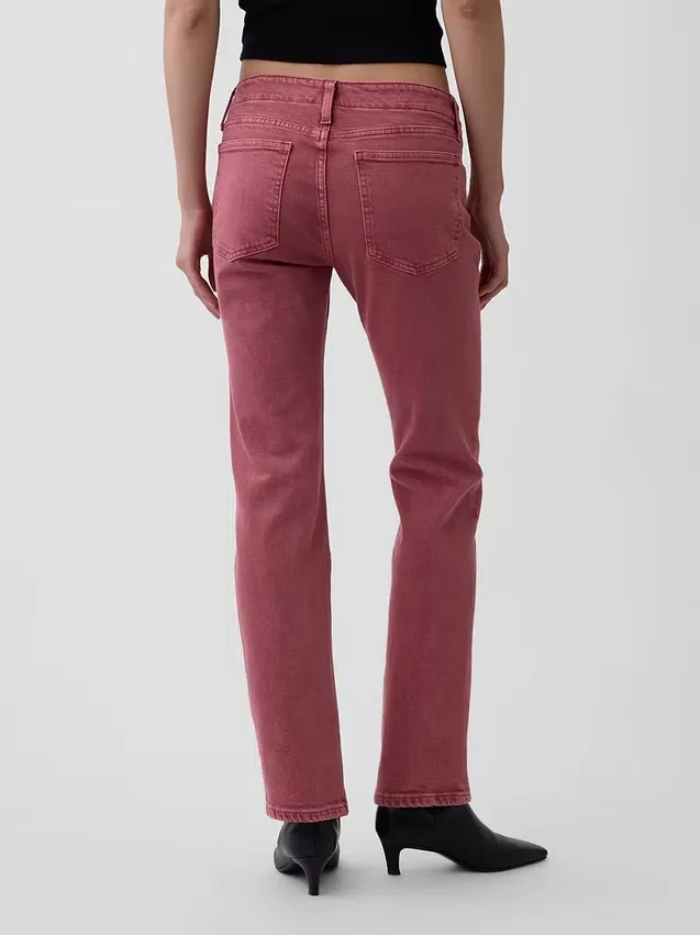 Laaggetailleerde, vetersluiting '90s slim straight Jeans