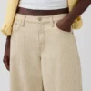 Laaghangende gestreepte extra baggy Jeans