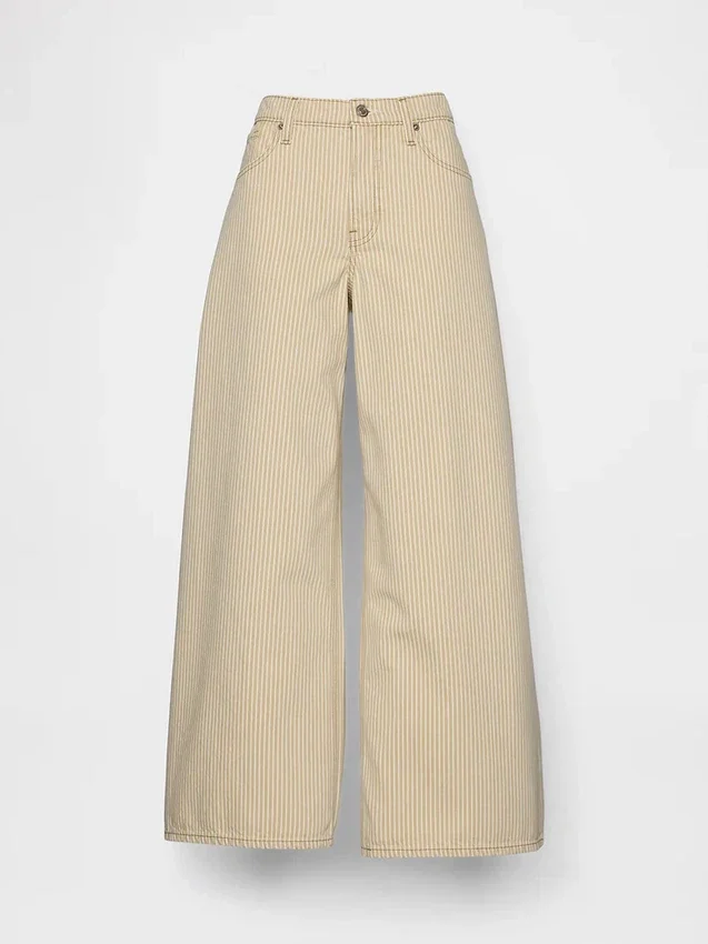 Laaghangende gestreepte extra baggy Jeans