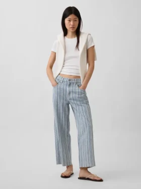 Laaghangende, relaxte cropped Jeans