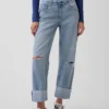 Laaghangende, relaxte cropped Jeans